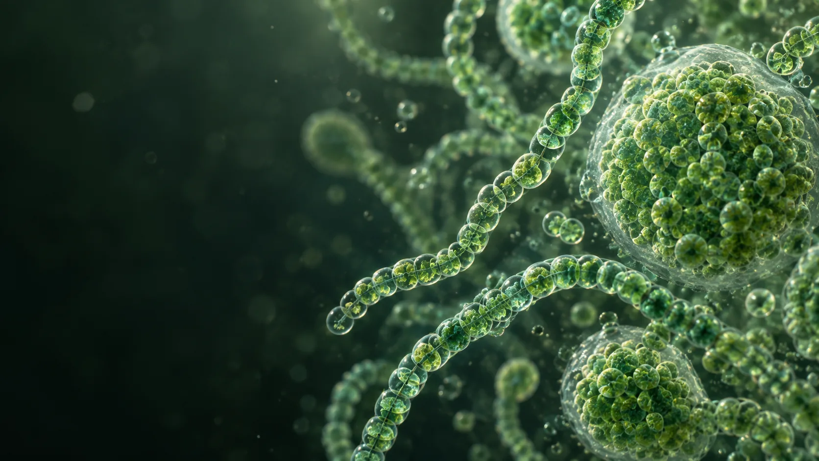 Microscopy of cyanobacterial filaments